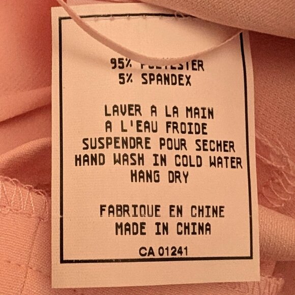 WHY DRESS x SIMONS PINK TUXEDO pants Sz S /~ 27 W * FEATHERED * FORMAL PARTY NWT - Picture 7 of 7